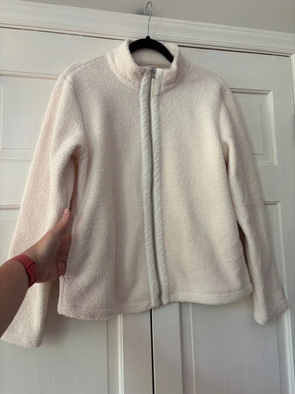 Tommy Bahama Salma Faux Shearling Cream Zip-Up Fleece Jacket‎ Sherpa Size XS
